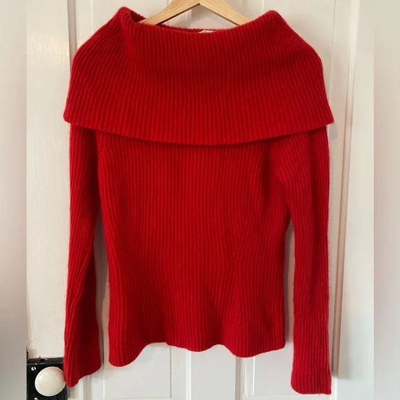 Carolina Herrera Sweaters Carolina Herrera Cowl Neck Red